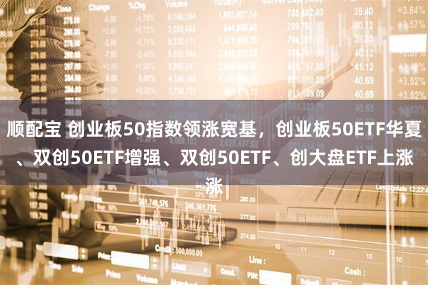 顺配宝 创业板50指数领涨宽基，创业板50ETF华夏、双创50ETF增强、双创50ETF、创大盘ETF上涨