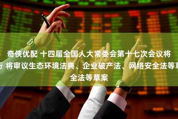 奇侠优配 十四届全国人大常委会第十七次会议将举行 将审议生态环境法典、企业破产法、网络安全法等草案