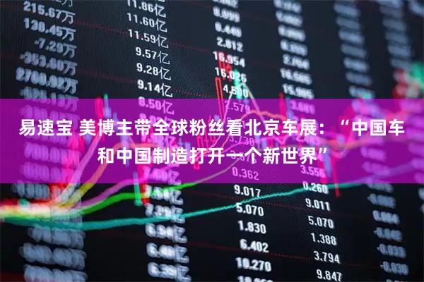易速宝 美博主带全球粉丝看北京车展：“中国车和中国制造打开一个新世界”